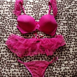 Bright Pink Lingerie Set